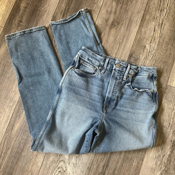 EUC Good American good curve high-rise straight jeans 4 27 - Picture 3 of 10